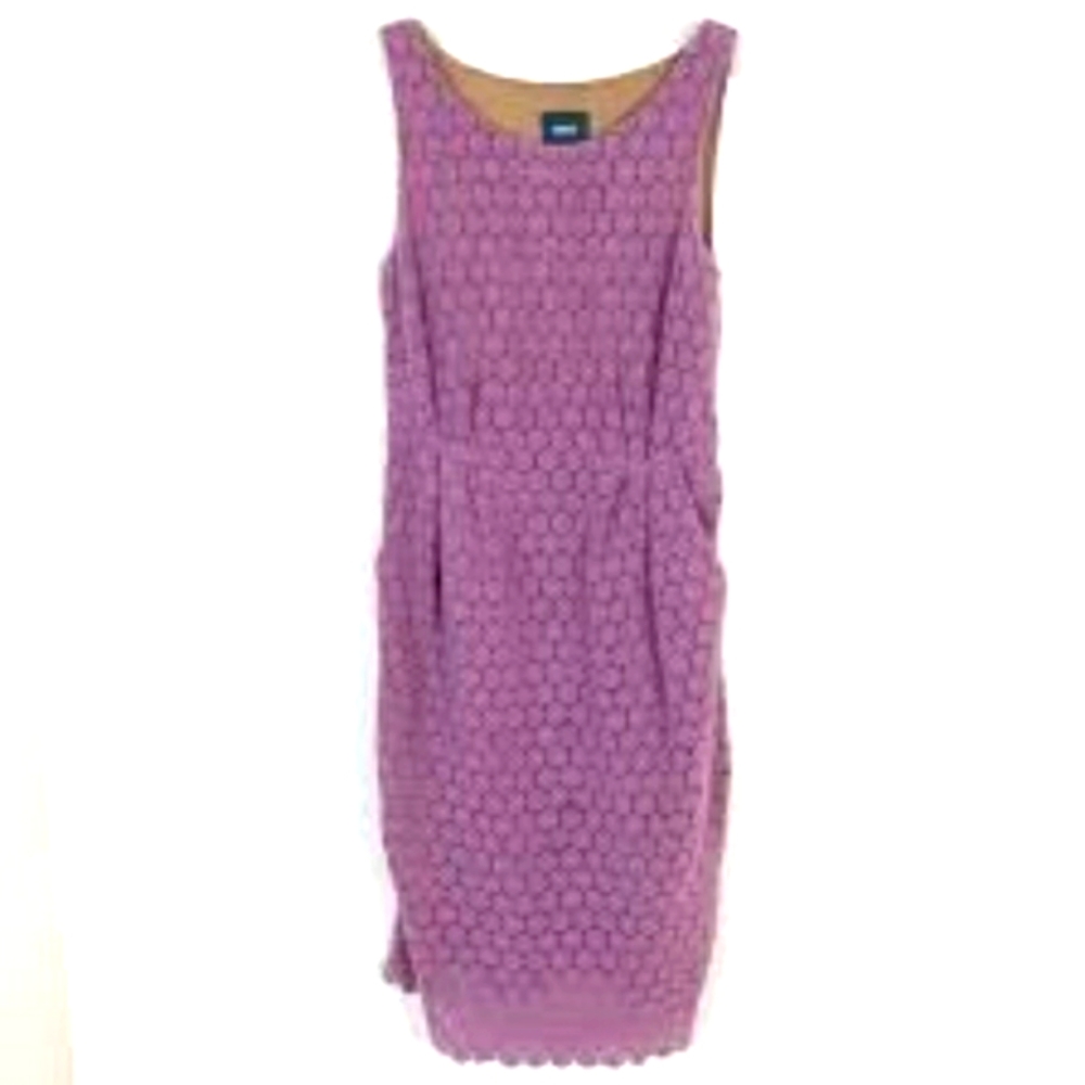 Anthropologie Maeve Lavender Eyelet Lace Dress Size 2 with Pockets!